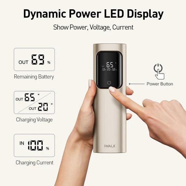 iWALK TANKER | 20000mAh 65W Fast Charging Portable Laptop Charger for All Apple Devies