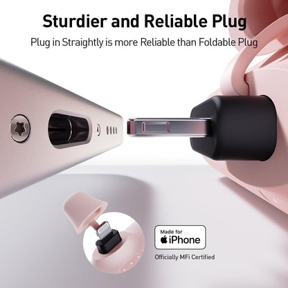 iWALK PD Fast Portable Charger For iPhone 1515 ProiWALK Portable Charger with Tiny Size,Upgraded 15W 3500mAh Power Bank with Built-in USB-C Plug Compatible with iPhone 15/15 Plus/15 Pro/15 Pro Max Series,iPad,White