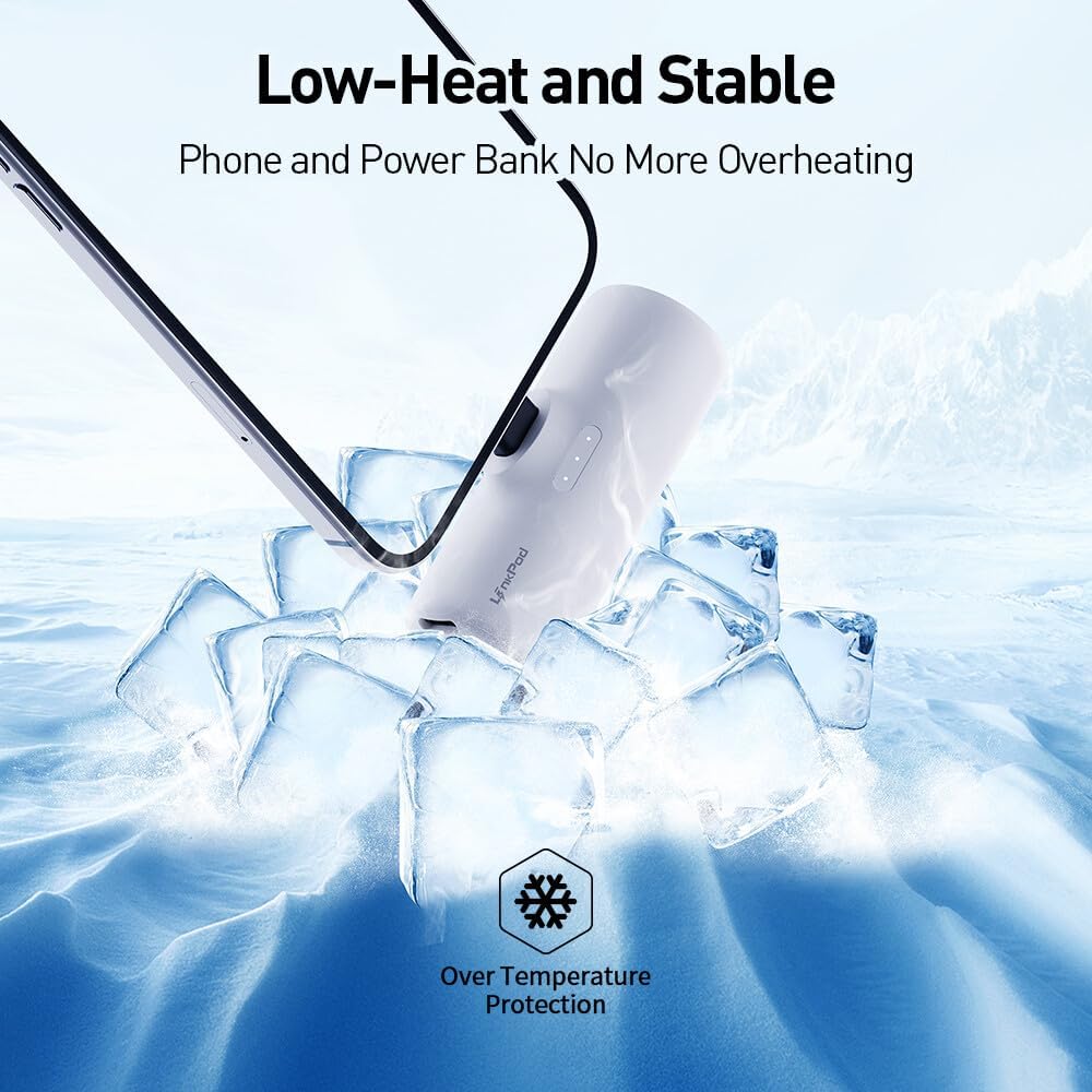 iWALK PD Fast Portable Charger For iPhone 1515 ProiWALK Portable Charger with Tiny Size,Upgraded 15W 3500mAh Power Bank with Built-in USB-C Plug Compatible with iPhone 15/15 Plus/15 Pro/15 Pro Max Series,iPad,White