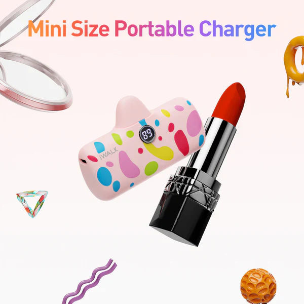 iWALK LinkPod P | 4800mAh 18W Colorful Portable Charger for iPhone [Built-In Lightning Connector]