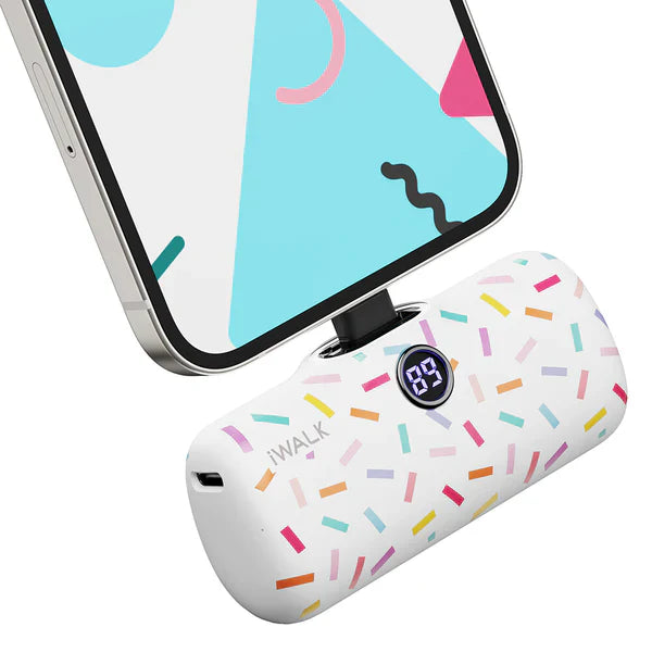 iWALK LinkPod P | 4800mAh 18W Colorful Portable Charger for iPhone [Built-In Lightning Connector]