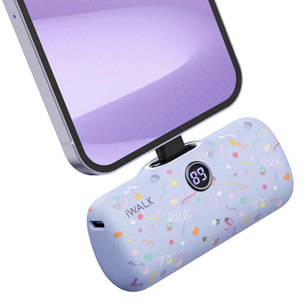 iWALK LinkPod P | 4800mAh 18W Colorful Portable Charger for iPhone [Built-In Lightning Connector]