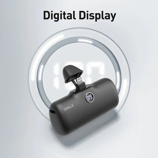 iWALK LinkPod P | 5000mAh 20W Portable Charger for iPhone [Built-In Lightning Connector]