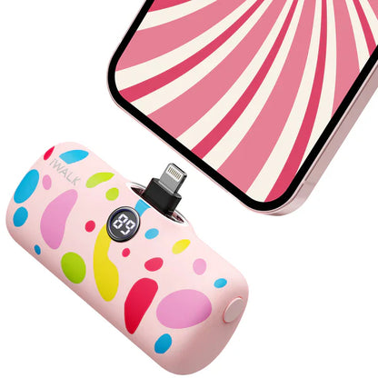 iWALK LinkPod P | 4800mAh 18W Colorful Portable Charger for iPhone [Built-In Lightning Connector]